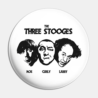 3 Stooges Collectibles - Three Stooges Pinback Button