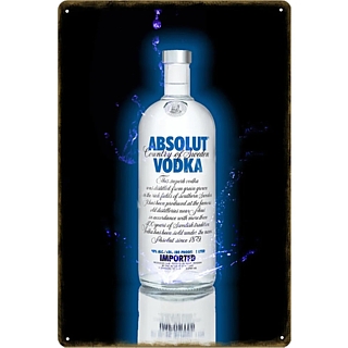 Liquor Advertising Collectibles - Absolute Vodka Metal Tavern Sign