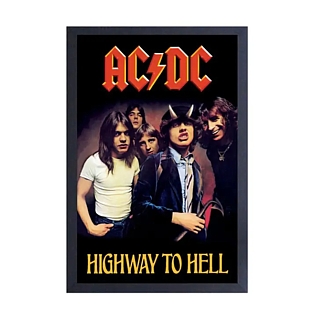 Rock and Roll Collectibles - AC/DC Heavy Metal Highway to Hell Framed Print Wall Art