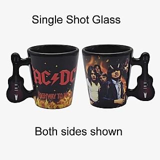 Heavy Metal Music Collectibles - AC/DC Highway to Hell Ceramic Shot Glass with Guitar Handle