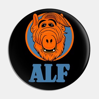 Television Characters Collectibles - ALF - Alien Life Form - Metal Pinback Button