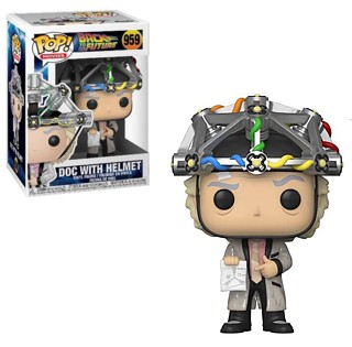 80's Movie Collectibles - Back to the Future Doc Emmett Brown with Helmet POP! Vinyl Figure