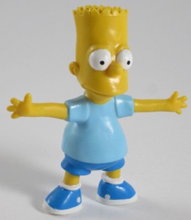 The Simpsons Collectibles - Bart Simpson Bendy bendable Rubber Figure