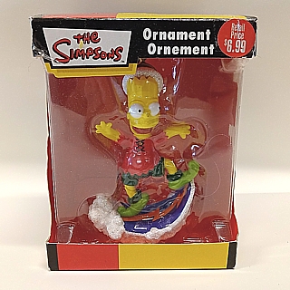 The Simpsons Collectibles - Bart Simpson Surfboard Holiday XMas Ornament
