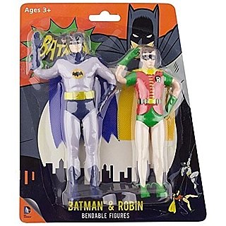 Classic 1966 TV Batman and Robin bendy Figures