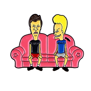 MTV's Beavis and Butt-Head on Couch Enamel Pin / Tie Tack