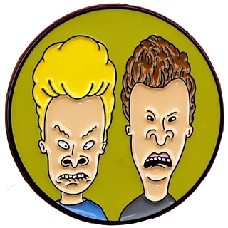 Cartoon Collectibles - Beavis and Butt-Head 2 Heads Metal Enamel Pin