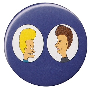 MTV's Beavis and Butthead Collectibles - Profiles Metal Pinback Button