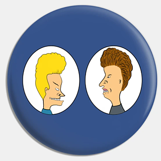 MTV's Beavis and Butthead Collectibles - Profiles Metal Pinback Button