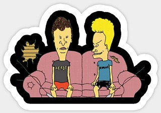 MTV's Beavis and Butthead Collectibles - Beavis and Butt-head Couch Sticker