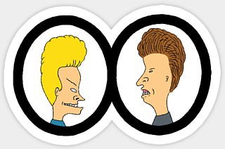 MTV's Beavis and Butthead Collectibles - Beavis and Butt-Head Profiles Sticker