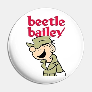 Comic Book Collectibles - Beetle Bailey Metal Pinback Badge Button
