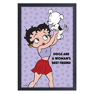 Cartoon and Comic Strip Collectibles - Betty Boop and Pudgie Framed Print Wall Art