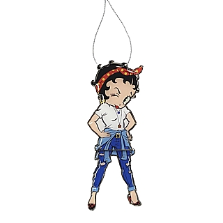 Cartoon and Comic Strip Character Collectibles - Betty Boop with Bandana Swinging Legs Ornament