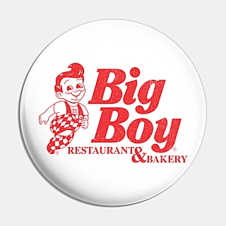 Restaurant Collectibles - Bob's Big Boy Restaunrat & Bakery Metal Pinback Button