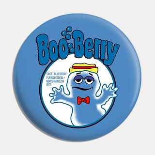 General Mills Monster Cereal Collectibles - Boo Berry Metal Pinback Button