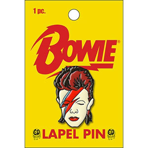 Rock and Roll Collectibles - David Bowie Ziggy Stardust Enamel Lapel Pin Tie Tack