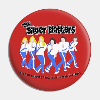Television from the 1970's Collectibles - Brady Bunch - The Silver Platters Pinback Button