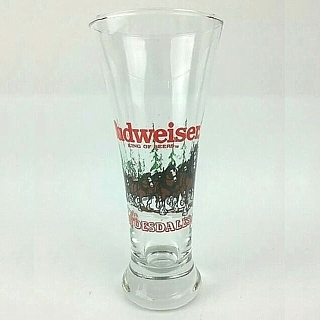 Budweiser Advertising Collectibles - Budweiser Cyldesdales Christmas Pilsner Glass
