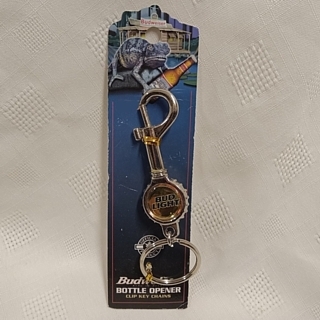 Budweiser Advertising Collectibles - Bud Light Keyring and Bottle Opener