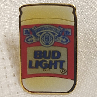 Anheuser-Busch Advertising Collectibles - Bud Light Can Metal Enamel Lapel Pinback Pin Tie Tack
