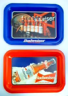 Budweiser Advertising Collectibles - Bud Metal Tip Tray
