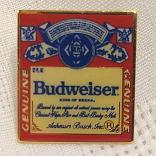 Anheuser-Busch Advertising Collectibles - Budweiser Metal Enamel Lapel Pinback Pin or Tie Tack 