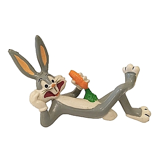 Cartoon Character Collectibles - Looney Tunes Bugs Bunny Lating Down with Carrot PVC Figure