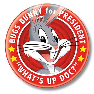 Television Character Collectibles - Looney Tunes Bugs Bunny for President Pinback Button