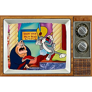 Cartoon Character Collectibles - Looney Tunes Palm Red Bowery Boys Bropdy and Bugs Bunny Metal TV Magnet