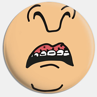 MTV's Beavis and Butthead Collectibles - Butt-Head Face Close Up Metal Pinback Button