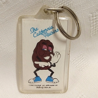 California Raisin - Justin X Grape Plastic Keychain Key ring