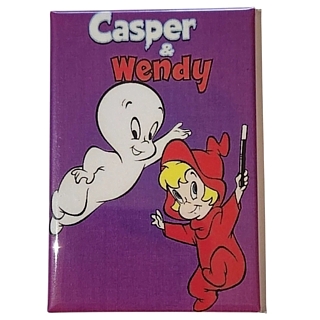Harvey Cartoons from the 1970's  Collectibles - Casper and Wendy Metal Magnet