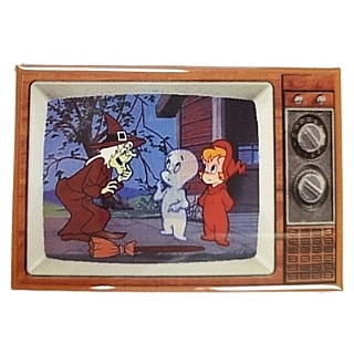 Cartoon Character Collectibles - Casper The Friendly Ghost and Wendy the Witch Metal TV Magnet