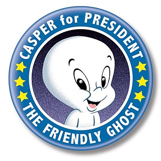 Cartoon Character Collectibles - Casper The Friendly Ghost - Casper for President Metal Pinback Button