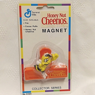 General Mills Cereal Collectibles - Honey Nut Cheerio Bee Magnetic Clip