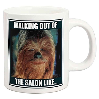 Classic Star Wars Collectibles - Chewbacca Salon Meme Ceramic Coffee Mug
