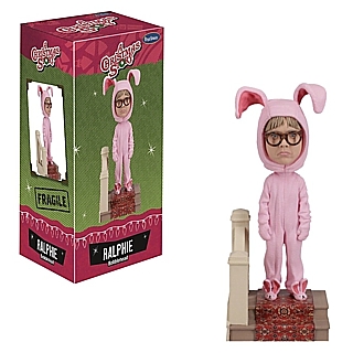 Holiday Movie Collectibles - A Christmas Story Ralphie in Bunny Suit Bobblehead