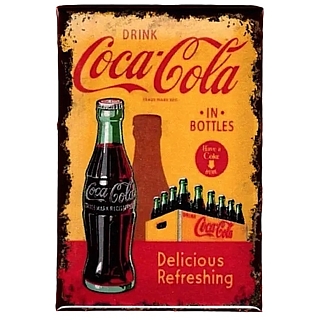 Vintage Advertising Collectibles - Coca-Cola Retro Metal Magnet