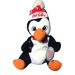 Coca-Cola Collectibles - Coke Penguin Snowflake Cap Bean Bag Plush
