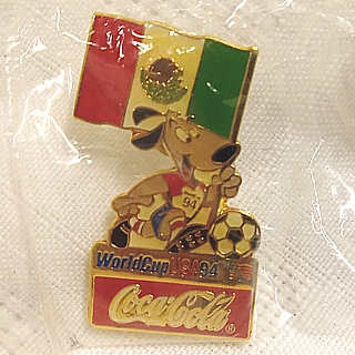 Coca-Cola Collectibles - Coke World Cup 1994 Soccer Tie Tack Enamel Pin Mexico