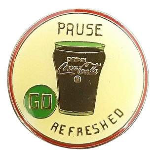 Coca-Cola Collectibles - Coke Pause Go Refreshed Enamel Pin or Tie Tack