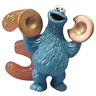 Sesame Street - Cookie Monster 3 with Cymbals PVC Figure