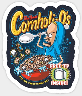 MTV's Beavis and Butthead Collectibles - Cornholi-O's Cereal Sticker