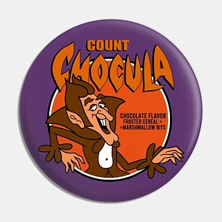 General Mills Monster Cereal Collectibles - Count Chocula Metal Pinback Button
