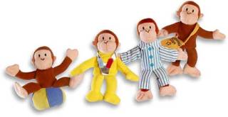 Television Character Collectibles - Curious George Plush Finger Puppets