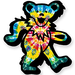 Grateful Dead Collectibles - Tie Dye Dancing BEar Chunky Wooden Magnet