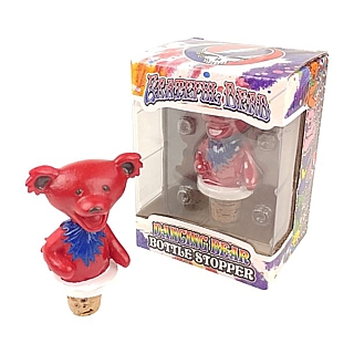 Grateful Dead Collectibles - Dancing Bear Bobblehead Bottle Stopper RED