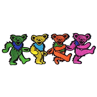 Grateful Dead Collectibles - Dancing Bears Iron On Embroidered Patch
