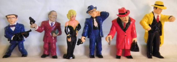 Movie and Comic Strip Character Collectibles - Dick Tracy, Breathless Mahoney, Big Boy, Flat Top, Itchy, Prune Face PVC Figures